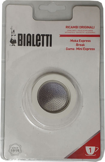 Bialetti Ανταλλακτικό Φίλτρο Καφετιέρας & 3 Φλάντζες για Ιταλικά Μπρίκια Espresso 1 Cup 8000001