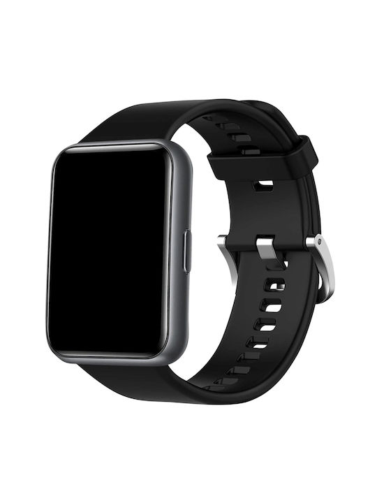 Huawei Watch Fit 2 Armband Widerstandsfähiges Silikonarmband mit Löchern Schwarz