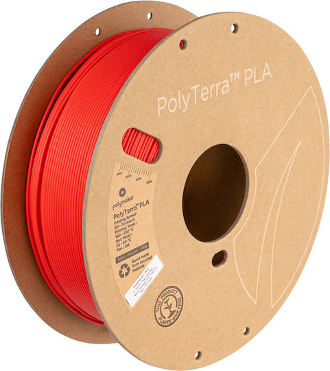 Polymaker Polyterra PLA 3D Printer Filament 1.75mm Red 1kg