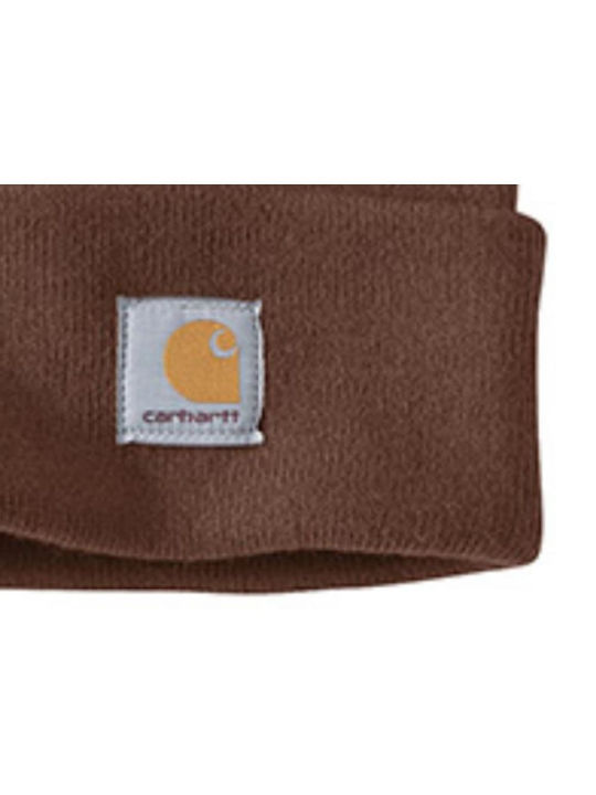 Carhartt Watch Hat Beanie Unisex Beanie Knitted in Brown color