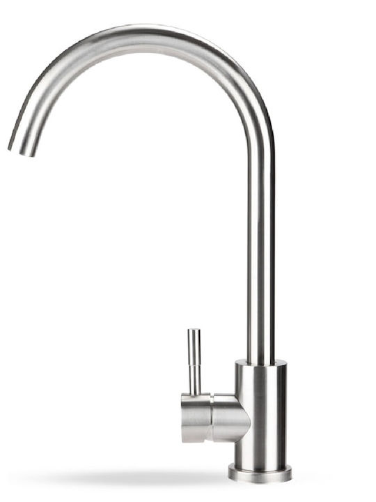 Acquanet Ombre Tall Kitchen Faucet Counter Inox Silver