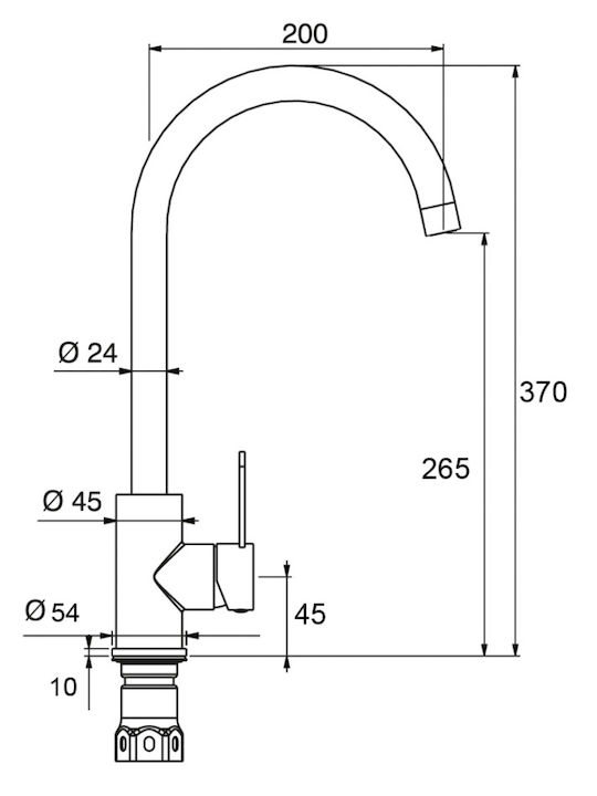 Acquanet Ombre Tall Kitchen Faucet Counter White