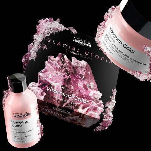 L'Oréal Professionnel Vitamino Color Glacial Utopia Limited Edition Hair Care Set for Color Maintenance for Colored Hair with Shampoo and Mask 2pcs