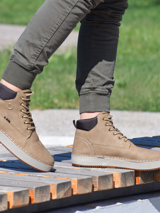 Beige Men's Boots Waterproof