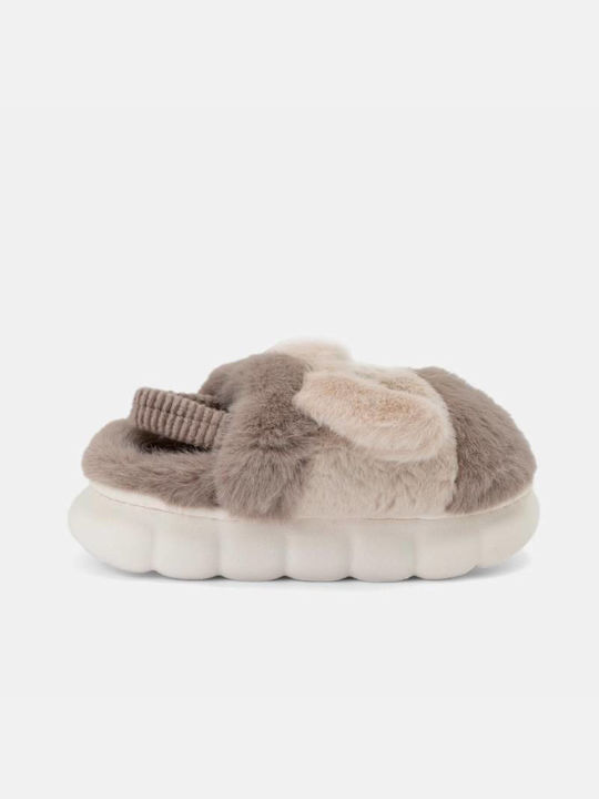 Fengi Kids Slippers Brown