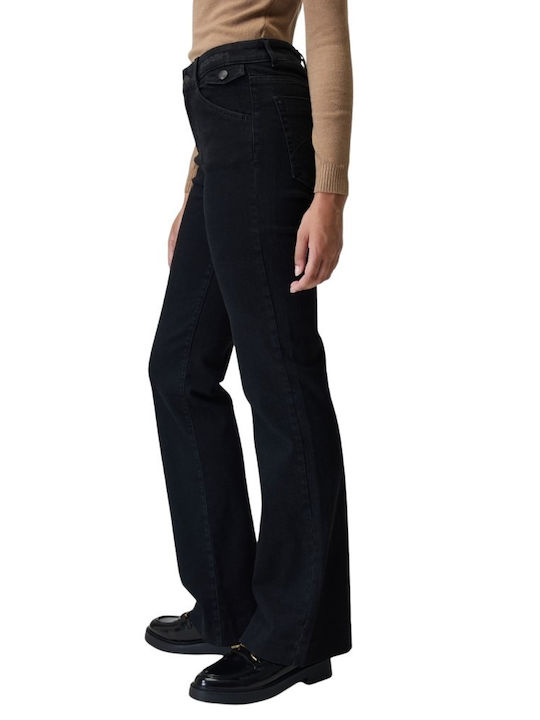 Sarah Lawrence High Waist Women's Jean Trousers in Bootcut Fit Black