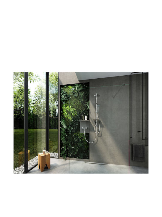 Ferro Amiga 25 Shower System Rainfall Function Eco Mode Option Brass Chrome