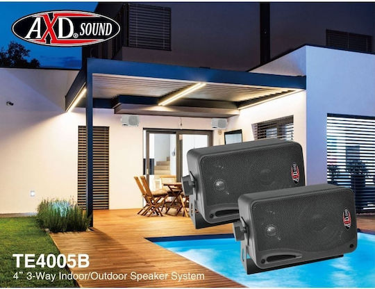 AXD Sound Παθητικά Επιτοίχια Ηχεία 120W (Ζεύγος) Μαύρα