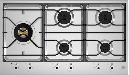 Bertazzoni Εστία Υγραερίου Αυτόνομη 89x52εκ. Ασημί