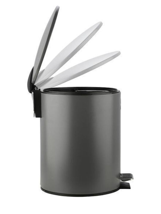 Bathroom Trash Can Classic Soft Close 5lt Matte Gray