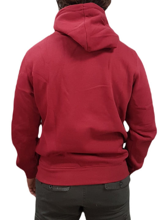 Φούτερ με Κουκούλα Deep Red