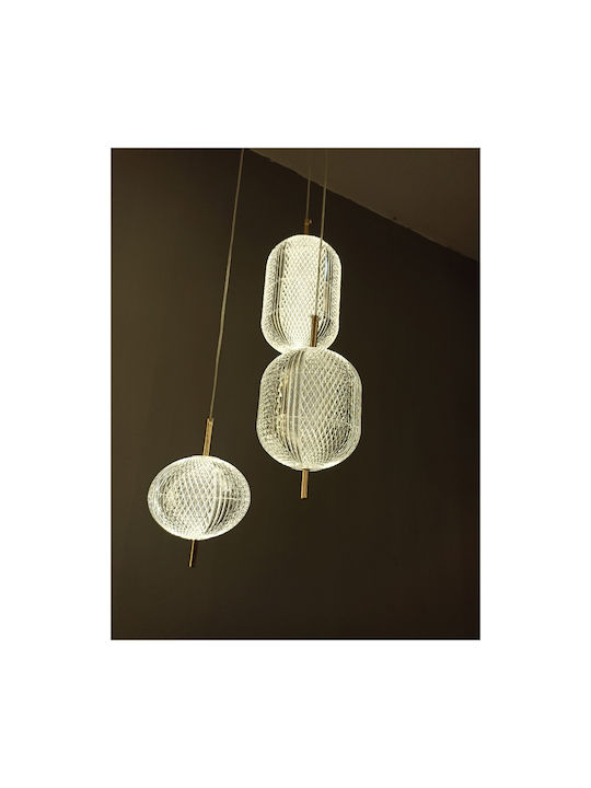 Viokef Pendant Light Silver Rail 35x140cm