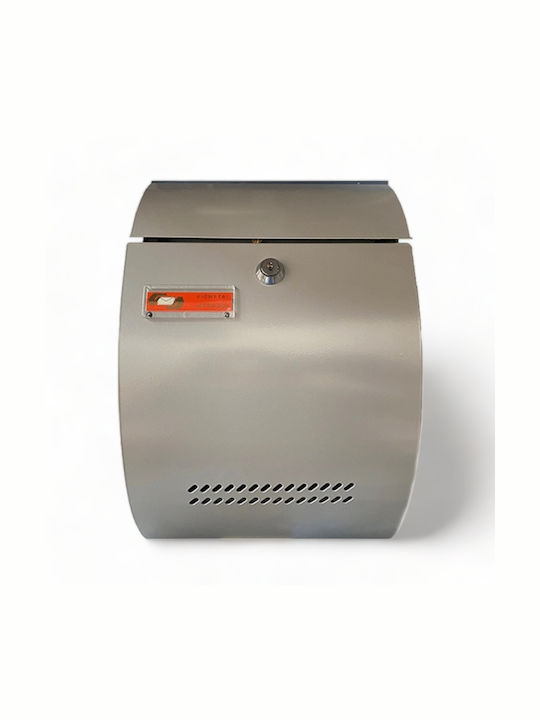 Viometal LTD Valencia 101 Outdoor Mailbox Metallic in Silver Color 21.5x10x32.5cm