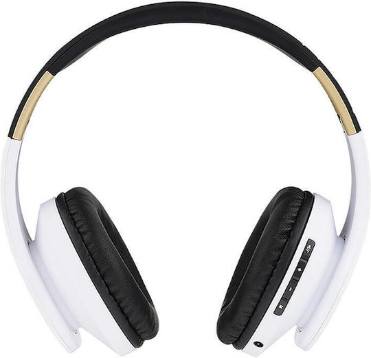 PowerLocus P2 Wireless / Wired Over Ear Headphones with Radio with 20 hours of Operation Black / White 069320