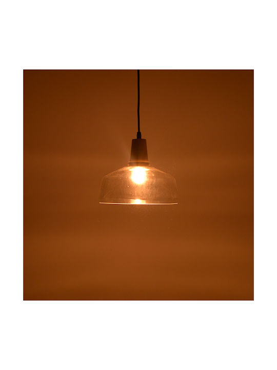 Pakketo Godren Adjustable Pendant Light Transparent with Socket E27 24x24cm