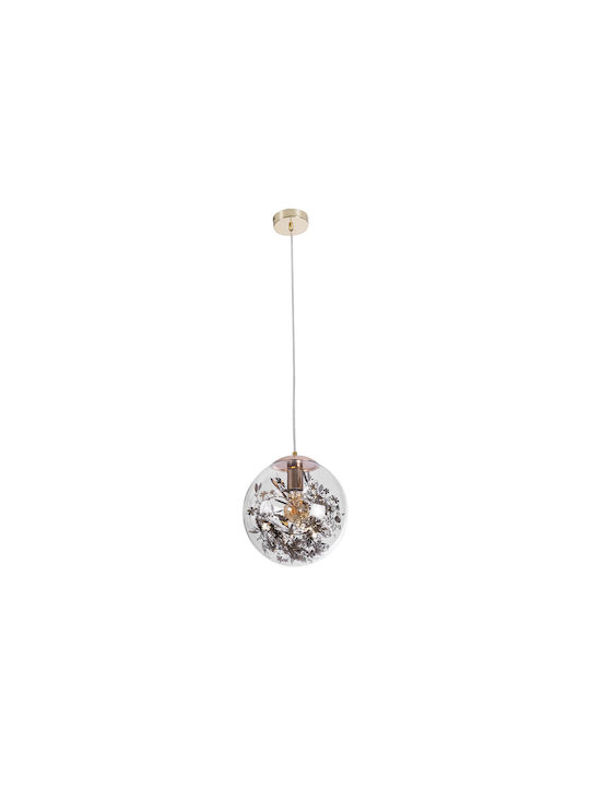 GloboStar Harper Deckenleuchte Gold Kugel mit Lampenbirnensockel E27 25x25x30cm