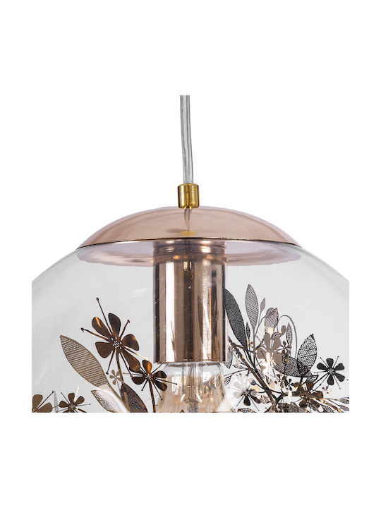 GloboStar Harper Deckenleuchte Gold Kugel mit Lampenbirnensockel E27 25x25x30cm