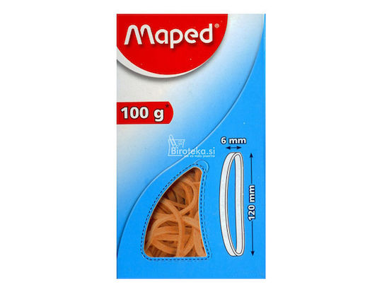 Maped Wide Λαστιχάκια Συσκευασίας Πλακέ με Διάμετρο 120mm Καφέ 100gr