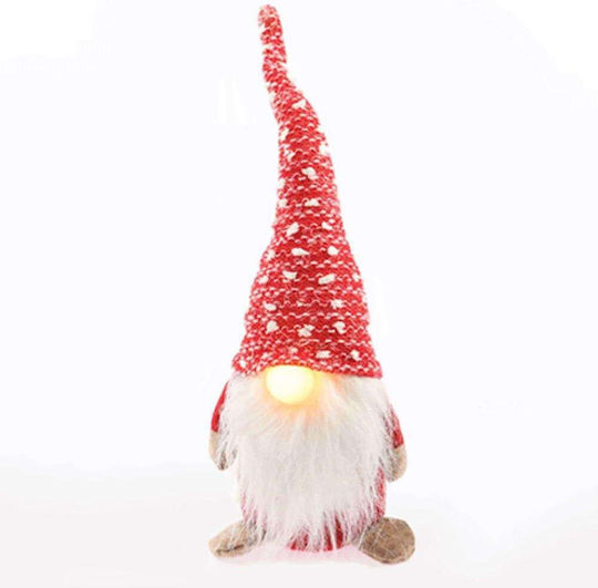 Aca Illuminated Christmas Fabric Figure Dwarf White Height 91cm