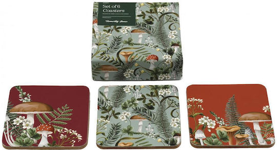 Atmosphera Mushroom Round Coaster Wooden 6 Pieces Atmosphera Mushroom Round Coaster Wooden 6 Pieces