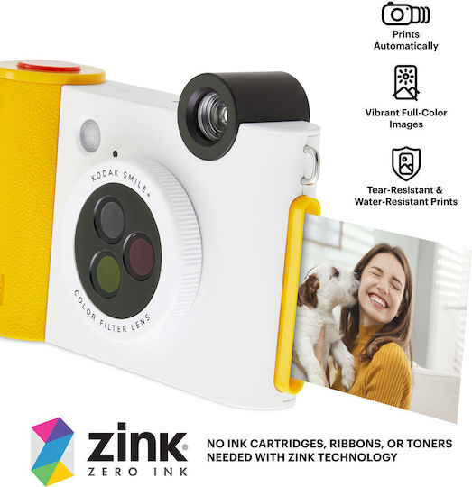Kodak Smile+ Instant Camera White/Yellow