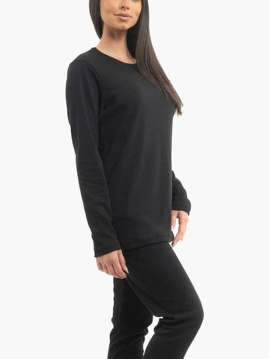 A.A UNDERWEAR Winter Women's Pyjama Set Black