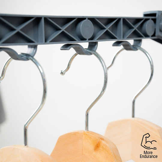 InnovaGoods Dolver Klappbarer Kleiderständer Boden Metallisch mit Rädern mit Aufhängelänge 17m