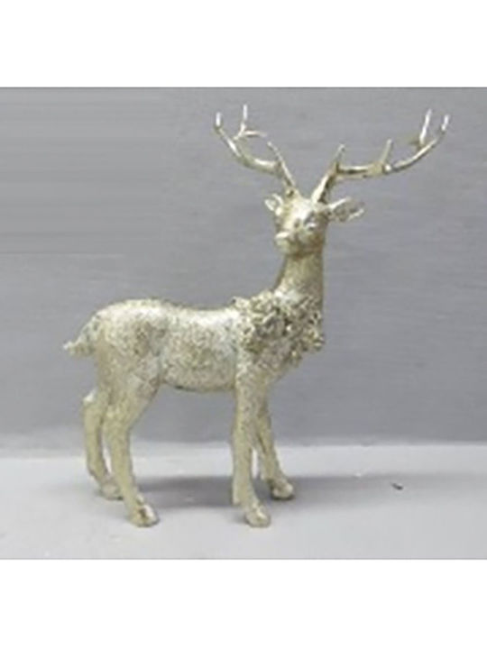 Iliadis Christmas Plastic Figure Reindeer Silver Height 25cm