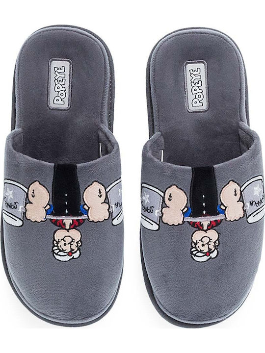 Popeye Men's Slipper Gray