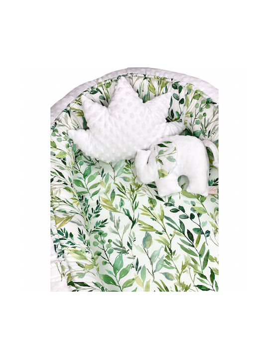 Velvet White Βρεφικό Μαξιλάρι Φωλιά Latex Olive