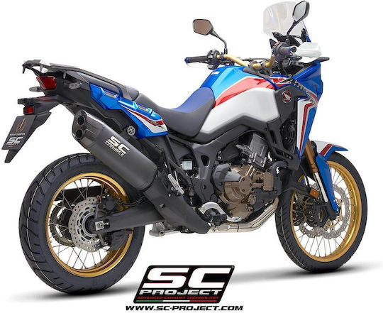Τελικό Εξάτμισης Sc-project Adventure Honda Crf 1000l Africa Twin Μαύρο Ματ-carbon