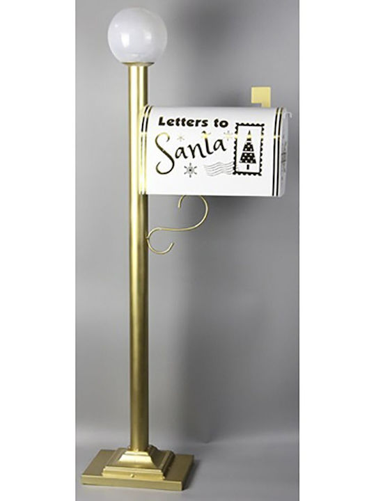 Iliadis Christmas Metal Figure Mailbox White Length 46cm