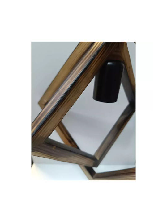 Hängelampe Braun mit Fassung E27 36x28x74cm.
