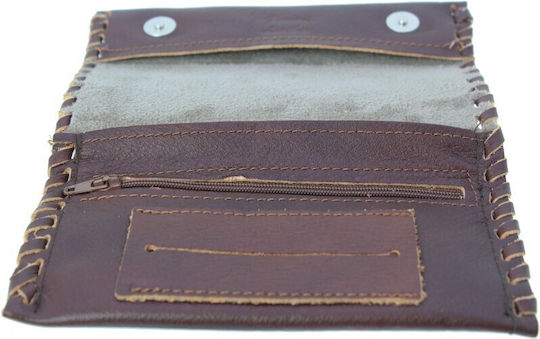 PO.S Leather Tobacco Pouch With Snap Closure 16.5x7.5cm GLOSS