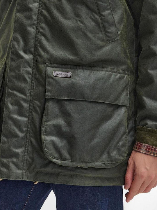 Jachetă de Piele Verde