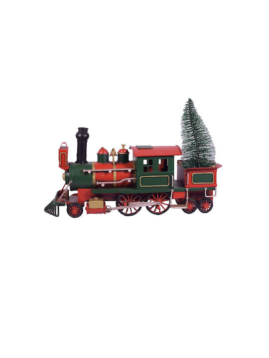 SP Souliotis Christmas Metal Figure Train Red Height 100cm