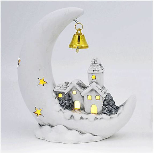 +Efo Illuminated Christmas Ceramic Figure Height 16.6cm 2pcs