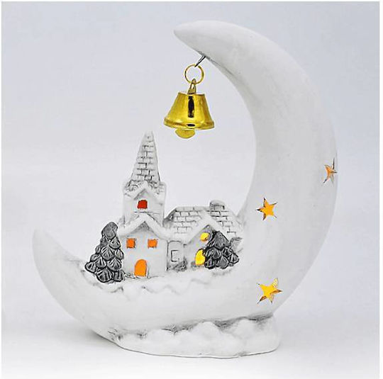 +Efo Illuminated Christmas Ceramic Figure Height 16.6cm 2pcs