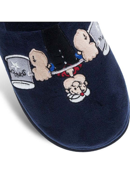 Popeye Papuci bărbați iarna Albastru