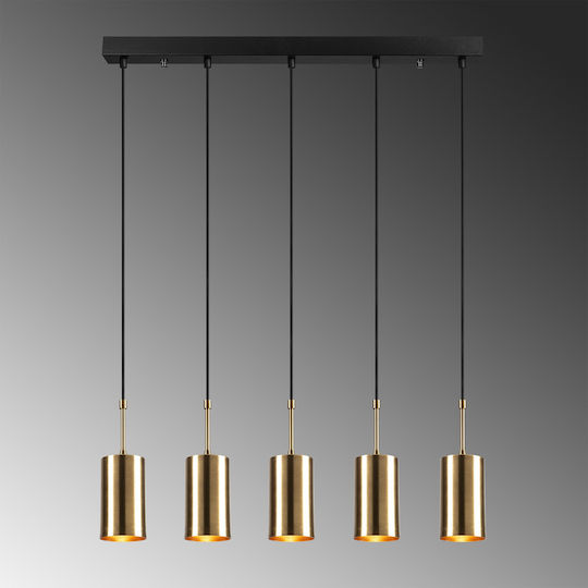 Opviq Elefant Adjustable Pendant Light Black Rail for 5 Bulbs E27 78x9x120cm