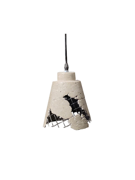 InTheBox Pendant Light Gray Grid with Socket E27 16x16cm