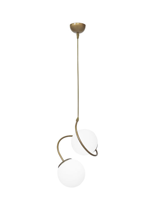 Heronia Pendant Light Yellow Ball with Socket E27 26.5x90cm