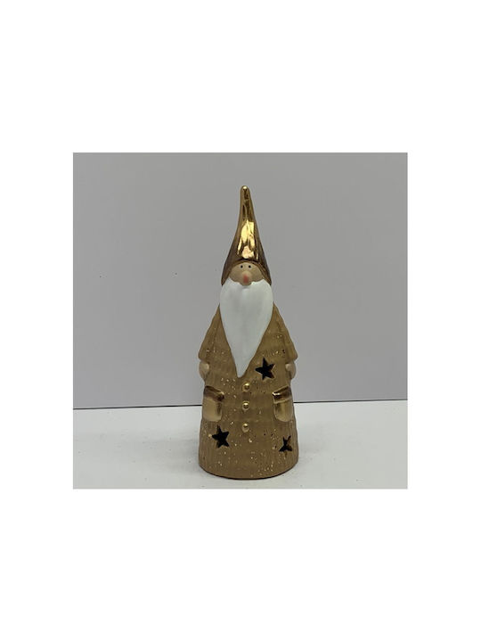 Iliadis Illuminated Christmas Ceramic Figure Dwarf Gold Length 9cm