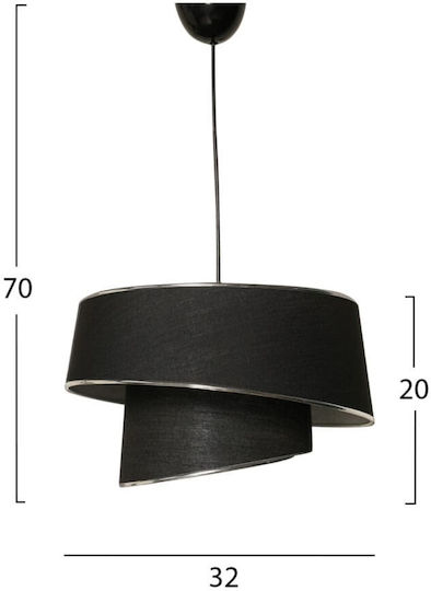 HomeMarkt Lustră Negru cu Dulie E27 32cm.
