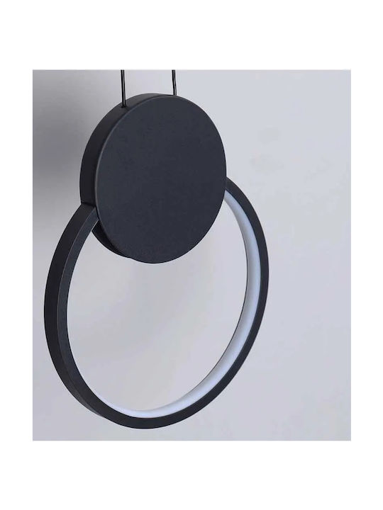 Home Lighting Rando Κρεμαστό Φωτιστικό Μαύρο LED με Ρυθμιζόμενο Λευκό Φως 30x77εκ.