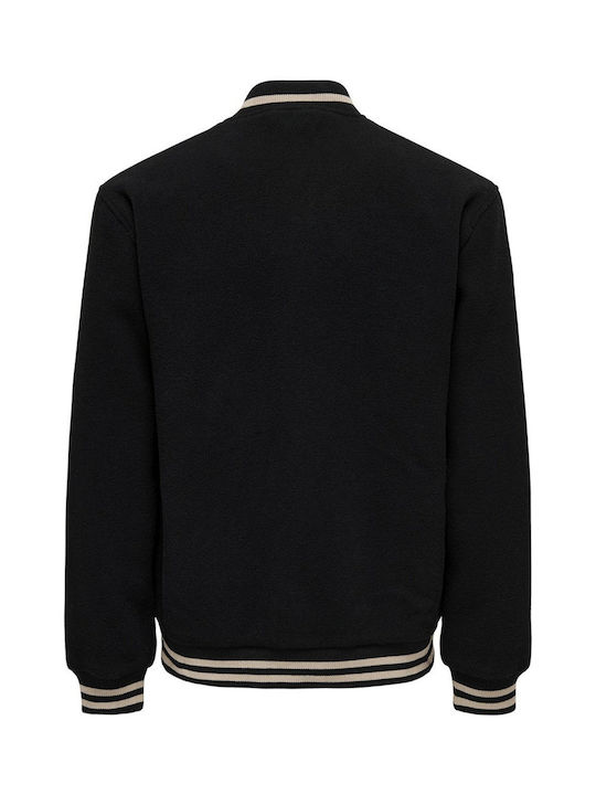 Only & Sons College Jacket Black