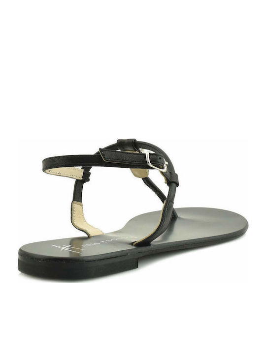 Flache Sandalen für Damen in Schwarz Farbe