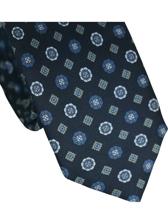 Boss Men's Tie Silk Printed in Blue Color