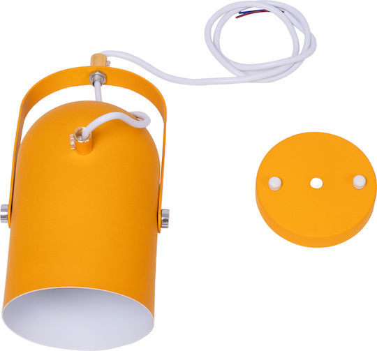GloboStar Hazel Висящо Осветително Тяло Жълт с Цокъл E27 12x18x27см.