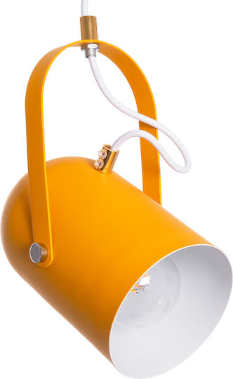 GloboStar Hazel Висящо Осветително Тяло Жълт с Цокъл E27 12x18x27см.